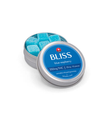 250mg Bliss Blue Raspberry Gummies